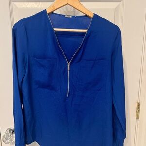 Calvin Klein Royal Blue Blouse with Zipper